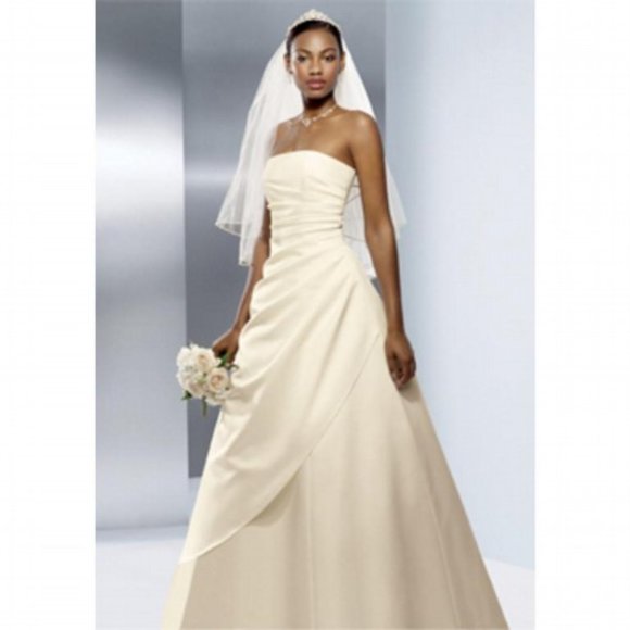 David's Bridal Dresses & Skirts - Strapless Satin A-line gown